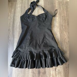 BCBGMaxAzria Black Halter Dress